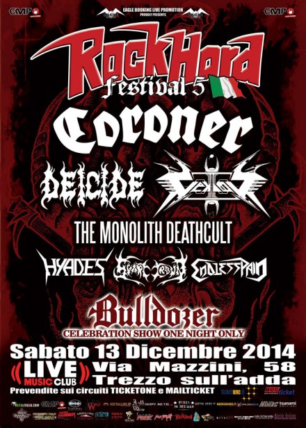 Rock Hard Festival Italia 2014: Bulldozer special show and Hyades on stage!