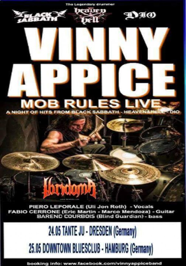 Ibridoma: will support Vinny Appice band!