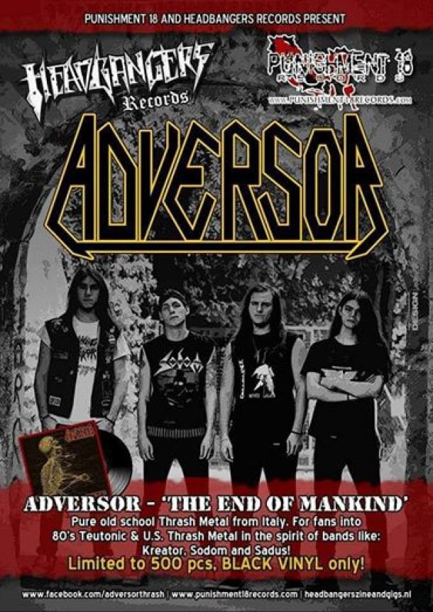 Adversor: “The End Of Mankind” vinyl limited ed. available!