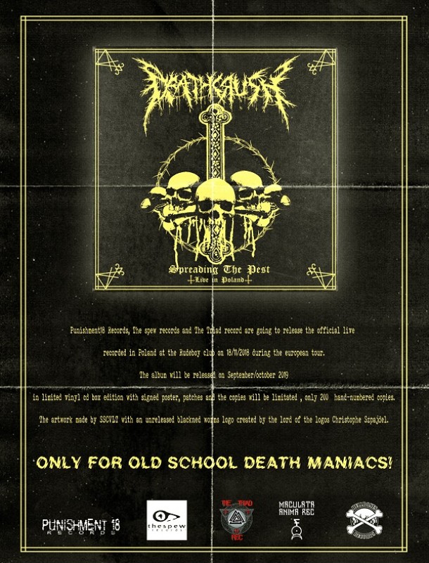 Deathcrush: “Spreading the pest – live in Poland” lim. ed. available next fall